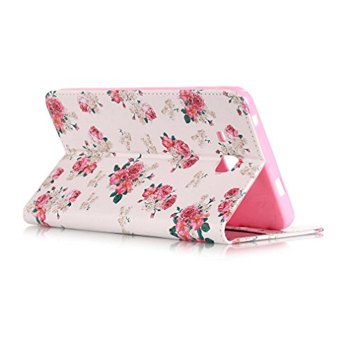 SZHTSWU Kunstleder Tasche für Samsung Galaxy Tab A 7.0 (2016) Tablette, Farbmalerei Serie PU Leder Tablette Tasche Hülle Schutzhülle Flip Wallet Case Ledertaschemit Kartenfächern und Ständerfunktion für Samsung Galaxy Tab A 7.0 SM-T280/SM-T285 7″(7 Zoll) Wi-Fi (2016) Tablet-PC (Blumen 04) - 5