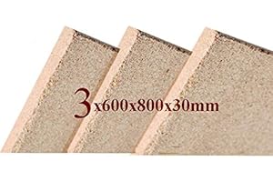 KLIMAWORLD 3x30 mm Vermiculite Platte Brandschutzplatten 800x600x30mm Schamotte Ersatz