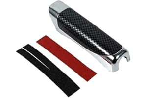 ONIISSY 1 copertura protettiva per freno a mano per auto, in fibra di carbonio per auto, accessori universali per auto, in fibra di carbonio in ABS cromato