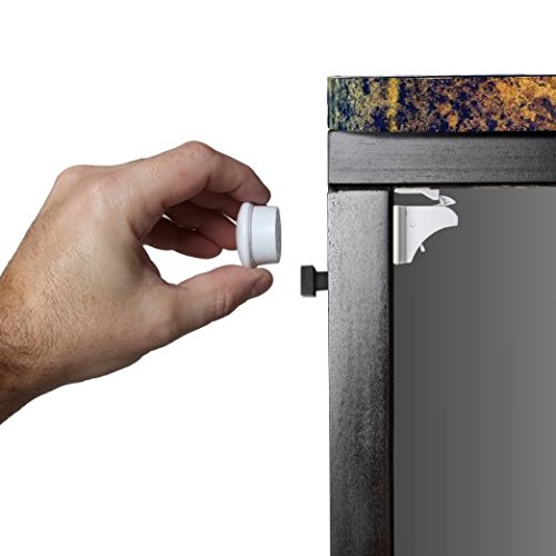 FANYI Child Safety Magnetic Cabinet Locks Set with 3M Adhesive Tape. Baby Proof Cabinets and Drawers No Tools Needed. Inside Cabinet Door To Keep Children Safe - Convenient On and Off Switch Make sure Baby Safety 1st at Home and Kitchen,installed inside with Sticky Pad,out of Sight ,Need Not Drill Holes, Choose it to Protect Your Children and Your Brand Cabinet Now ! (4 Locks - 1 Key)