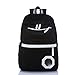 Produktbild Girl Boy Einfache Student Rucksack Solid Color Rucksack College Sails Reisetasche Tasche,Black