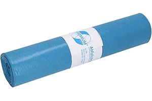 DEISS PREMIUM Abfallsäcke aus Recycling-LDPE, blau, 120 Liter, 25 Stück/Rolle
