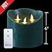Produktbild 3 Dochte Beweglicher Flamme Flammenlose LED Kerzen mit Fernbedienung/Timer/Wachs, Blau, 15,2 × 15,2CM