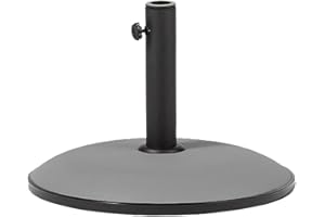 Acomoda Textil – Base de Sombrilla Ajustable, Estable y Resistente para Terraza, Jardín y Patio. Pie de Sombrilla con Adaptador Manejable para Parasol. (Cementos Gris, 15kg)
