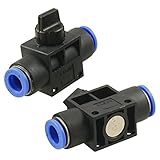 DealMux 2 Stück 10mm bis 10mm One Touch Fitting Pneumatik-Anschluss Handventil