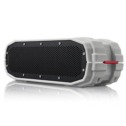 Preisvergleich Produktbild BRAVEN BRV-X Outdoor Bluetooth Lautsprecher / Wasserdicht nach IPX7 / Integrierte 5.200mAh Powerbank zum Laden von Smartphones / 12 Stunden Musik-Wiedergabe - Grau / Weiß