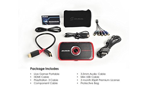 AVERMEDIA Live Gamer Portable - Capturadora de juegos port  til  HDMI  grabaci  n en tarjetas SD 