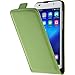 Produktbild PhoneNatic Kunst-Lederhülle kompatibel mit Huawei Honor 6 - Flip-Case grün + 2 Schutzfolien