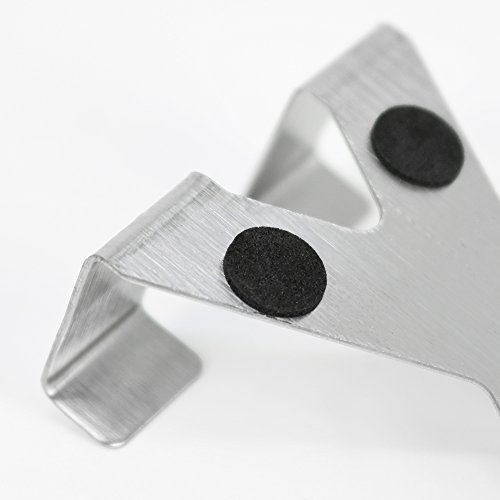COM-FOUR® 4x Edelstahltürhaken Türhaken Kleiderhaken Haken in X-Form (4 Stück) - 8