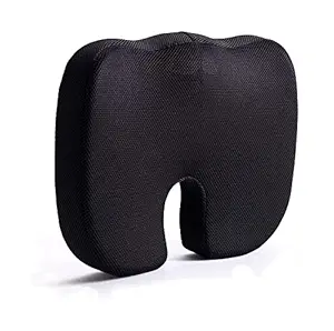 Meditive Coccyx Memory Foam soft Seat Cushion for sciatica, tailbone, coccyx, back pain relief and Orthopedic