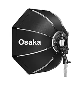 Osaka 26 inches/65 Centimeters Octagonal Softbox with S-Type Bracket Mount with Carrying Case Compatible with All Flash Speedlites