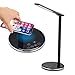 Produktbild LED Schreibtischlampe mit Qi Fast Wireless Charger, kabelloses Ladegerät Pad für Samsung Galaxy S8 Plus / S8 + / S8 / S9 Plus / S9 + / S9 / Note 8 / S7 / S7 Edge / S6 Edge + / Note 5, Induktive Ladestation für iPhone X / 8 / 8 Plus und alle Qi-fähigen Geräte, Touch Control Office Tischlampen, 4 einstellbare Farben & 5 dimmbare Helligkeitsstufen - Schwarz