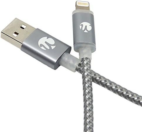 Quickdraw Lightning V3 LED Nylon Braided iPhone Charging Cable - Charging Light, Reversible USB, Lifetime Guarantee - for iPhone 7 Plus, 6S Plus, 6 Plus, SE, iPad Air 2 3 4 Mini,