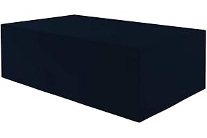 Planesium Housse pour Table de Jardin, Housse de Protection Bâche Imperméable pour Meubles Jardin et Hivernage Mobilier Salon de Jardin 575g/m 300cm x 250cm x 90cm Noir