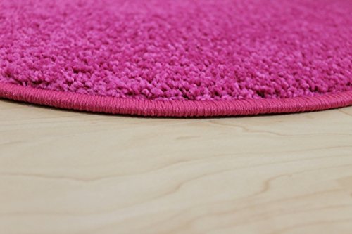 Hochflor Shaggy Merlin rosa / pink rund Größe 100cm rund - 3