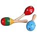 2 Wooden Wood Maraca Rattles Shaker Percussion kid Baby Musical Toy Favor