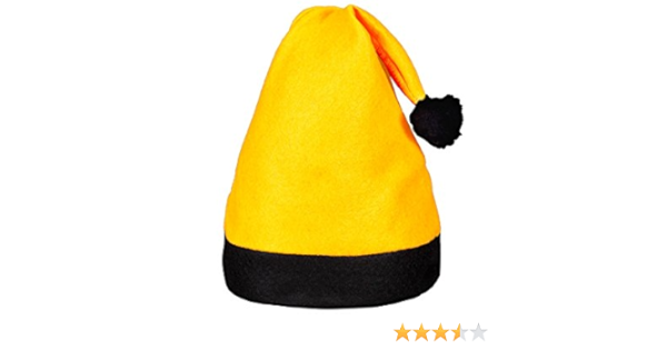 Yellow and black santa hat Clearance