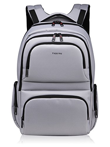 Norsens Notebook Laptop Rucksack 17 Zoll Gepolstert Wasserdichter Business Rucksack Damen Silber