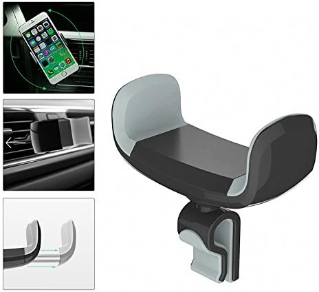 Clevere Auto Halterung Auto Handy Halterung KFZ Lüftung Halter Auto Lüftungsschlitze für Galaxy S8/S7/S7edge/S6/S6 Edge/S5/iphone8/8plus/X/7/7plus/iphone 6/6Plus 5S/Schwarz/grau