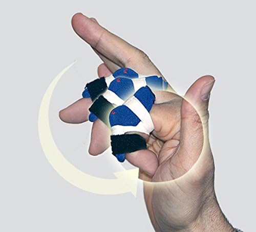 PowerSplint impact-resistant Sports Finger Splint Guard Protector Brace (2-pack + sports tape) (blue, medium)