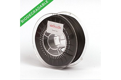 extrudr® BDP ø1.75mm (1.00kg) 3D Drucker Filament, Green-TEC "SCHWARZ" (RGB 000:000:000) - Filament auf Holzbasis! Biologisch vollständig abbaubar! - Filament auf Holzbasis! Biologisch vollständig abbaubar! - Made in EU - höchste Qualität zum fairen Preis!