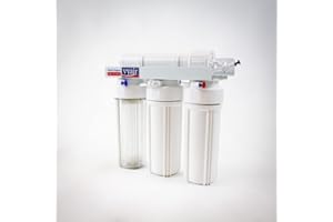 Vyair RO-50M 4-Stage Reverse Osmosis Water Filter System With MB-115 DI Resin Stage - 50 Gallons Per Day (189 Litres) for Marine Aquariums and Window Cleaning