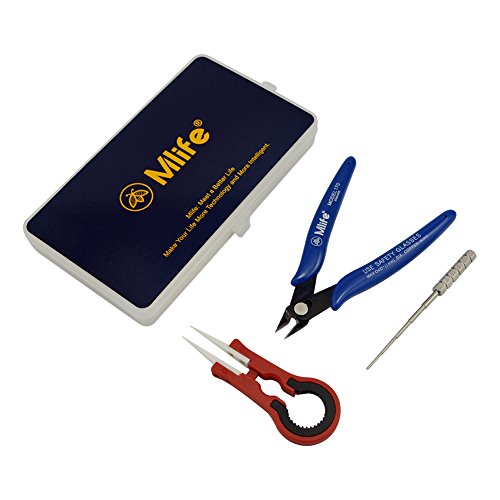 Zange + Keramik Pinzette + 1.5 mm-3.5 mm Coil Jig Elektronische Zigarette RDA RBA Zerstäuber DIY Tool Kit hitzebeständig nicht leitfähig - 2