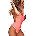 Produktbild Damen Bademode,Frauen One Piece Rüschen Bikini Push-Up gepolsterte Bademode Badeanzug Jumpsuit Von Dragon868 (Rosa, M)