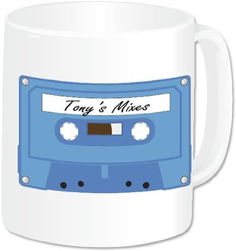 Personalised Gift - El Grande Large 15oz Cassette Tape Mug (A GoPersonalised Design). Any Name Any Message. Retro Eighties Audio Music Tape Cassette Themed Design. A Perfect Unique Novelty Present Idea For Birthdays, Christmas, Thank You Gifts and ALL Occasions