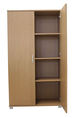 Office cupboard filing storage stationary cabinet - office furniture, 4 storage shelves - 2 door cabinet - 800mm wide - massive storage capacity - 40 x A4 box file capacity