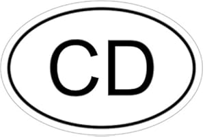 KIWISTAR Kongo CD 10 x 6,6 cm naklejka na samochód flaga samochodowa