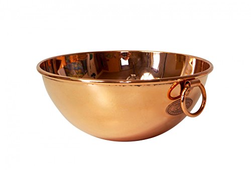'CopperGarden®' Rührschüssel aus Kupfer - 24 cm Durchmesser - spezielle Kupferschüssel zum Rühren