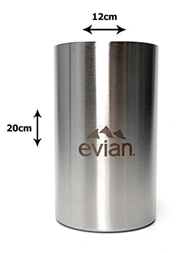 Preisvergleich Produktbild Evian Flaschenkühler Eiskübel Eisbox Kühlbox aus Metall
