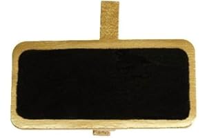 FALKSSON SANTEX 2989-3, Sachet de 12 Ardoises Ecole métallisées sur pince, or