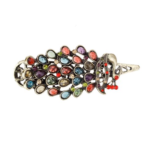 Retro Stil Strass Haarschmuck Pfau Phoenix Haarspange - 2