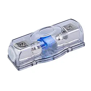 Audio Fuse Holder, Car Audio 24V/60A Power Amplifier Breaker Fuse Holder with Transparent Cover Appearance
