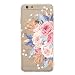 Produktbild Miagon Transparent Handyhülle für iPhone 8 4.7",Silikon Hülle für iPhone 7 4.7", Schön Kreativ Rosa Rose Blume Muster Weiche Silikon Schutzhülle für iPhone 8 4.7" / 7 4.7"
