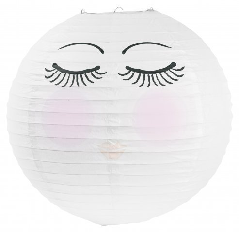 Miss Étoile Reispapier-Lampe Mit Geschlossenen Augen/ Wimpern (Ø:41cm)