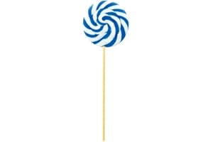 ROSSINI'S Lecca Lecca Bianco e Azzurro Whirl Espositore da 24 pezzi - Misure Lecca Lecca: Diametro cm 6,5 peso 40g - Gusto Frutta