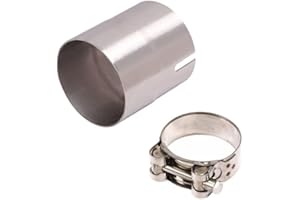 Adaptateur De Tuyau D'échappement,iSpchen 51mm à 54mm Reducteur Echappement Moto Acier Inoxydable Connecteur De Tuyau D'échappement Adaptateur Echappement Moto Adaptateur Réducteur Silencieux