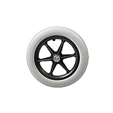 Casters Manual Wheelchair Rear Wheel Wheelchair Accessories Rear Wheel Replacement Wheelchair Wheel Grey Rubber Wheelchair Wheel 12 1/2x2 1/4