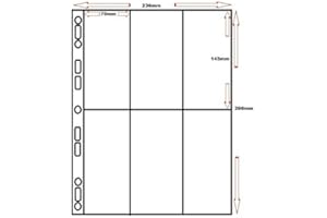 WESTGATE SUPPLIES Cosmic / Multi-Master Lot de 50 pochettes pour médailles 6 poches 70 x 143 mm