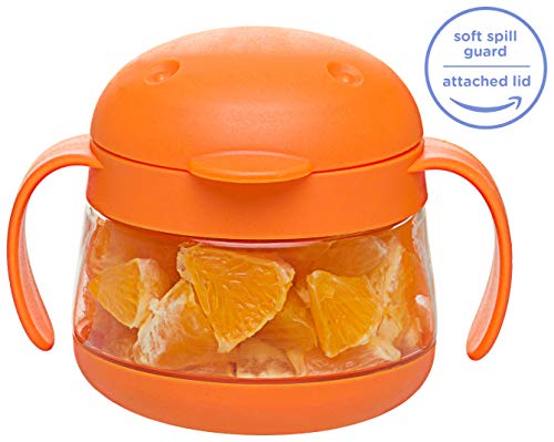 Ubbi 10302 Contenitore Porta Snack per la Merenda Anti Rovesciamento, Arancione