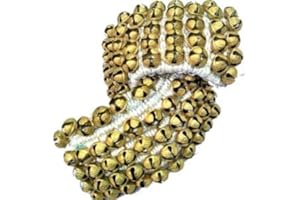 OSNICA Kathak Ghungroo Paar (100 + 100) (14 Nr. Ghungroo) Große Glocken Beste Qualität gebunden mit Baumwollkordel Indische klassische Tänzerin Fußkettchen Musikinstrument