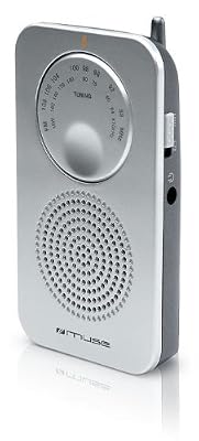 Muse M-01RS Pocket Radio (FM / AM tuner, prise casque) argent
