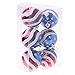 Produktbild JERKKY Weihnachtskugel Amerikanische Flagge Sterne Weihnachtsbaum Hängende Dekor Festival Ornament 6 Stück/Set