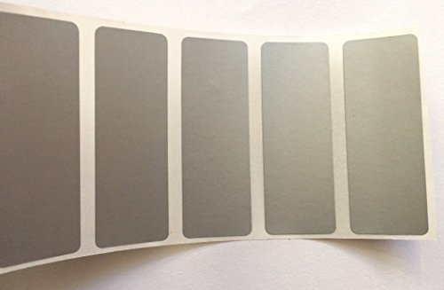 70 Rubbel-Etiketten in Silber, 60x20 mm, Scratch Off Stickers
