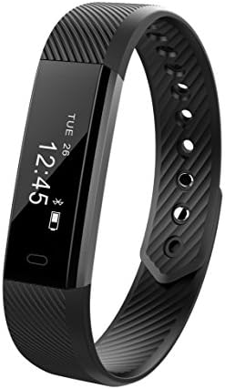 Fitness Tracker, Waterproof Smart Watch Bracelet with Slim Touch Screen Pedometer Calories Record Sleep Monitor with Bluetooth 4.0 for Android and iOS
