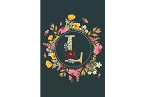 Letter L Notebook: Initial Monogram Letter L Journal - Pretty Personalized Lined Notebook For Kids, Girls, Women. ruled notebook Size 6 x 9 inches - 120 Pages