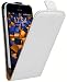 Produktbild mumbi PREMIUM Leder Flip Case iPhone 5c Tasche weiss